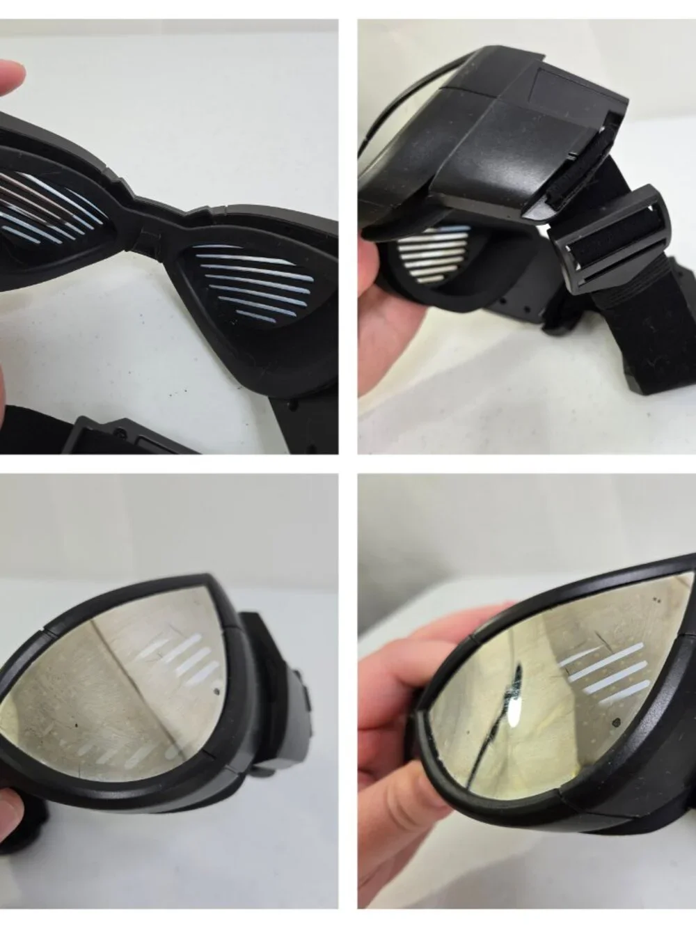Avengers Campus Light Up Spider Man Goggles Digital Expressions BROKEN Silver